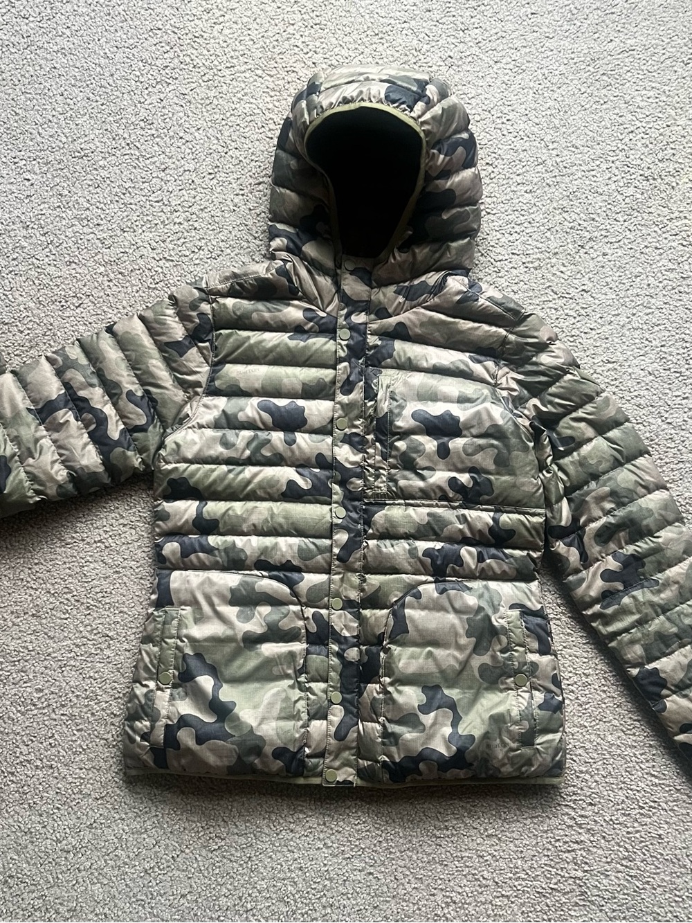 Burton Martini Olive Terra Camo Hooded Down Jacket